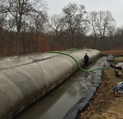 Woven Geotextile Tube Container For Swampland Reclamation Project